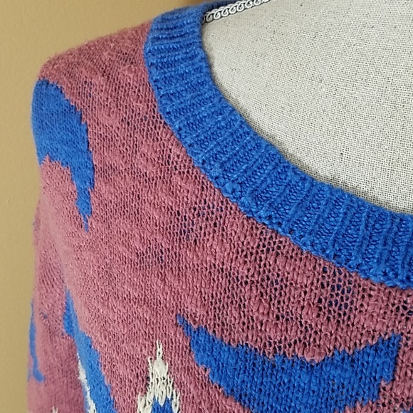 Flying Tomato Small 100%  Cotton Pattern Sweater - Picture 3 of 4